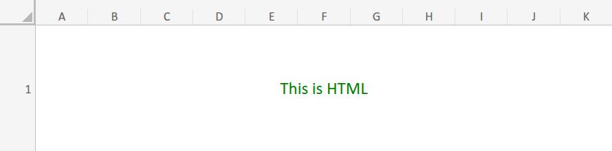 htmlExcel object operation results in Excel template