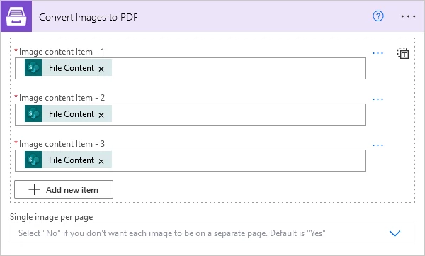 Convert Images to PDF Example (from individual files)