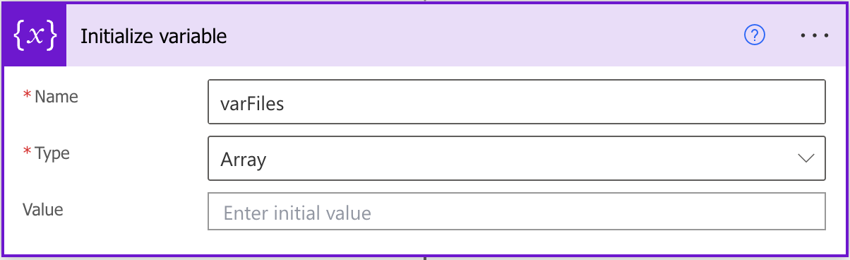 Initialize variable