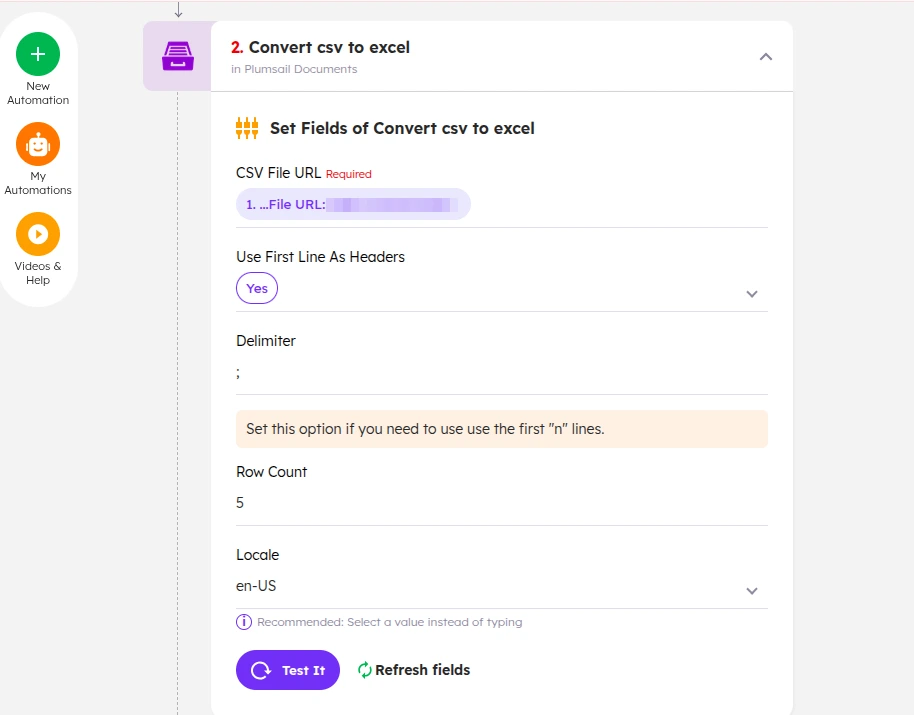 CSV to PDF conversion
