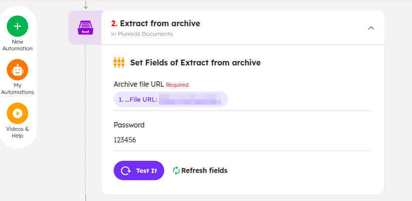 Extract archive