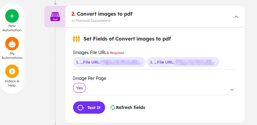 Image to PDF conversion