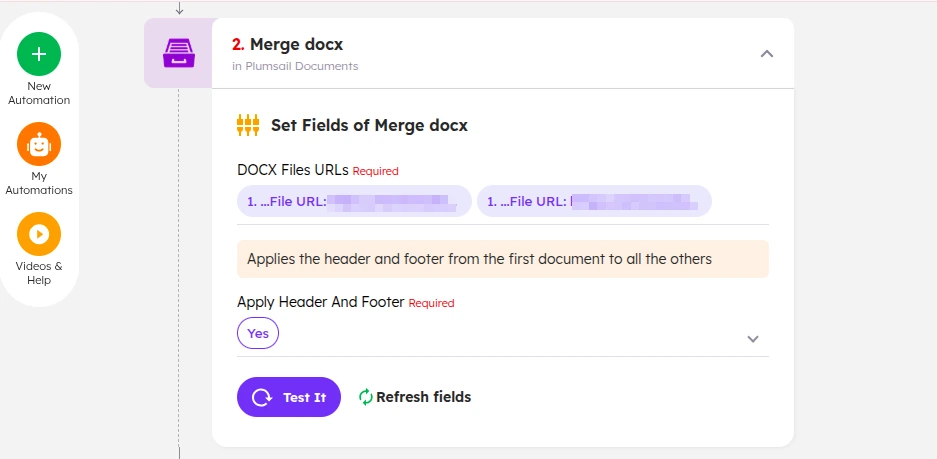 Merge DOCXs