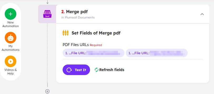 Merge PDFs