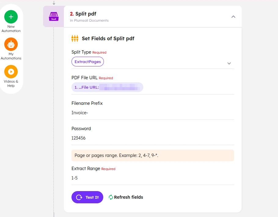 Split PDF