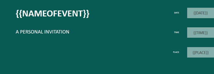 Event invitation html template