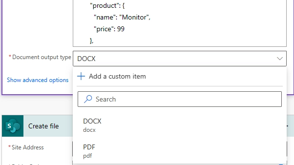 invoice-output-type