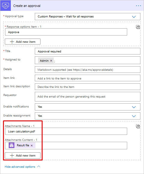 Send PDF for approval