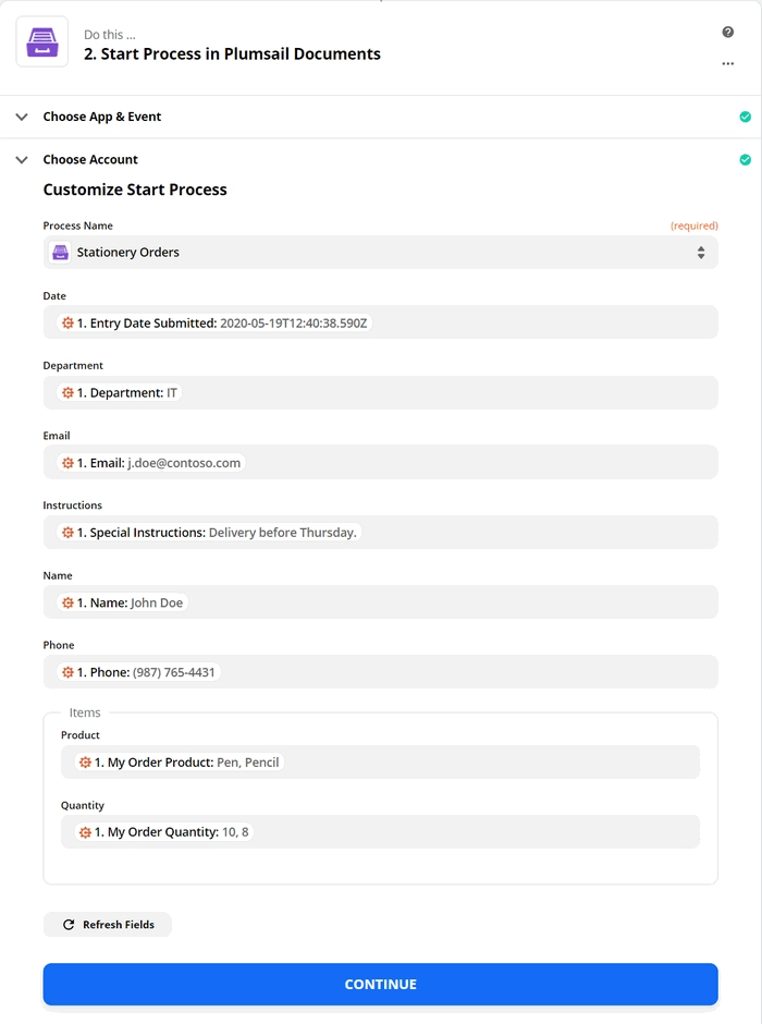 JSON data