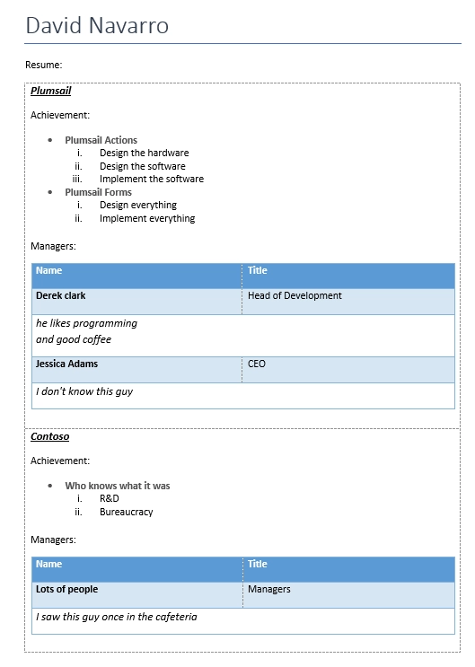 Loops and nesting result