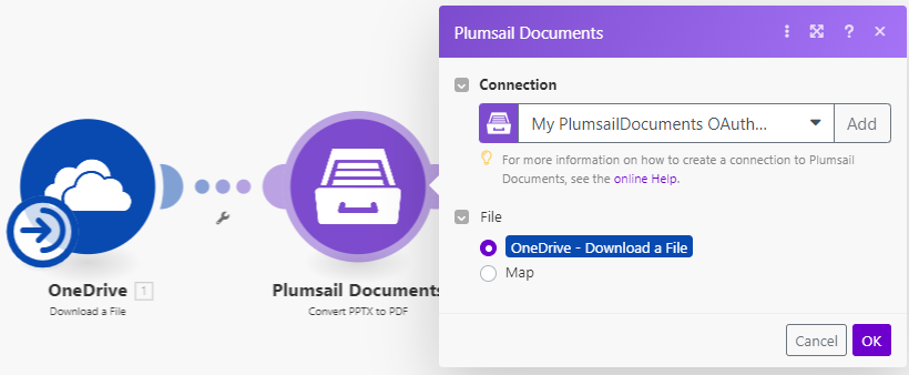 Convert PPTX document to PDF Example