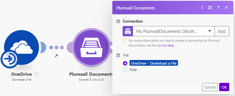 Convert XLS document to XLSX Example