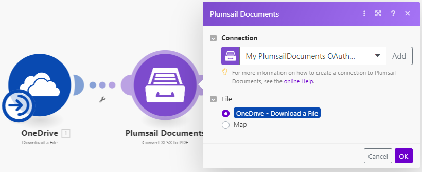 Convert XLSX document to PDF Example