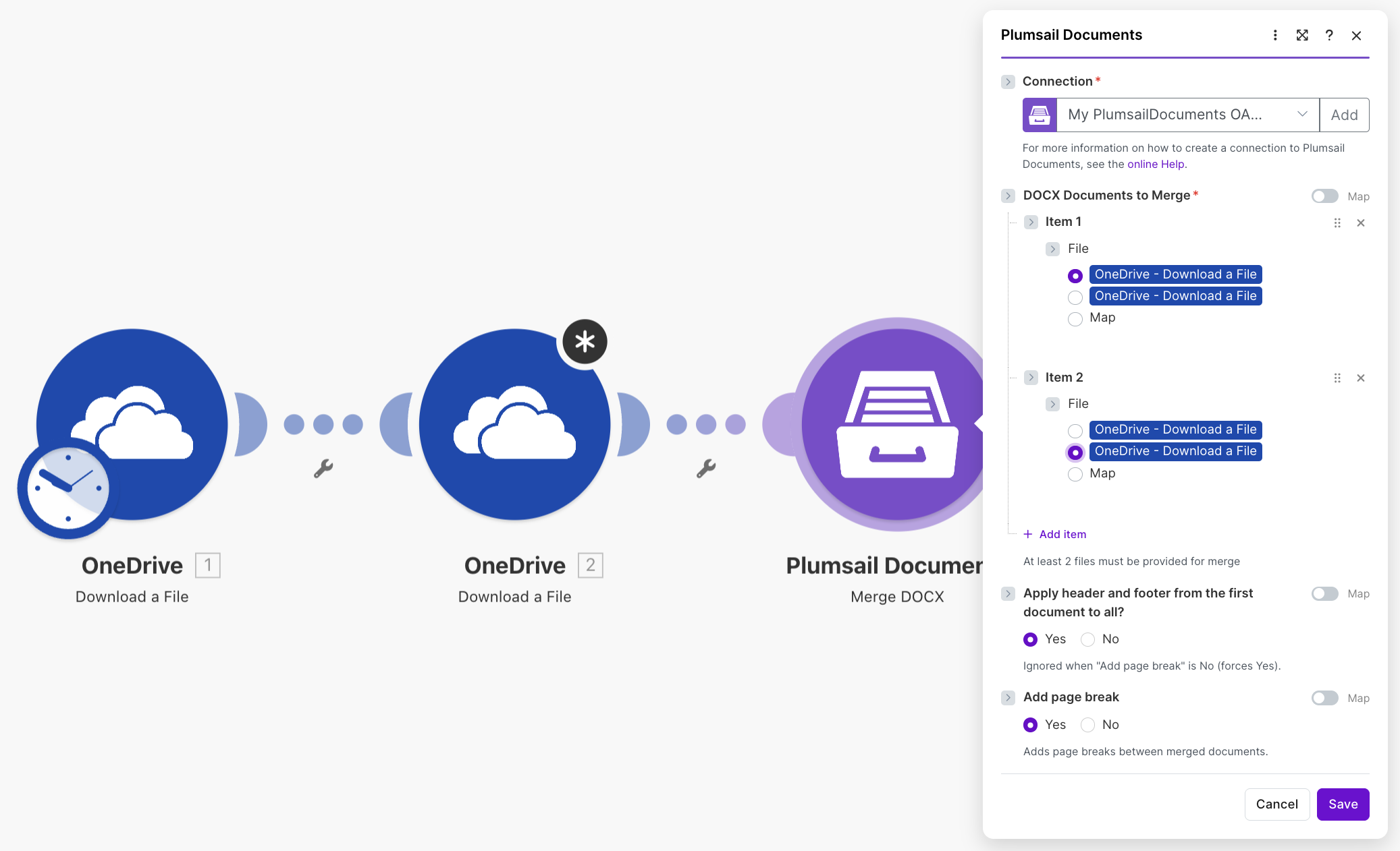 Merge DOCX Example