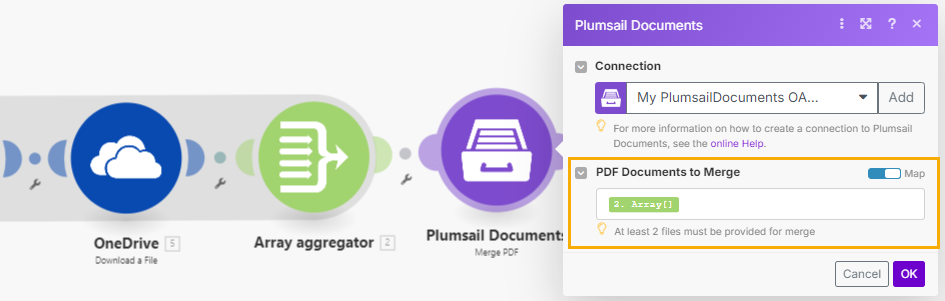 Merge PDF Example