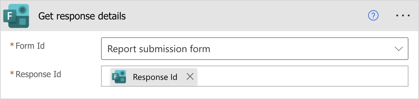 Get response details action