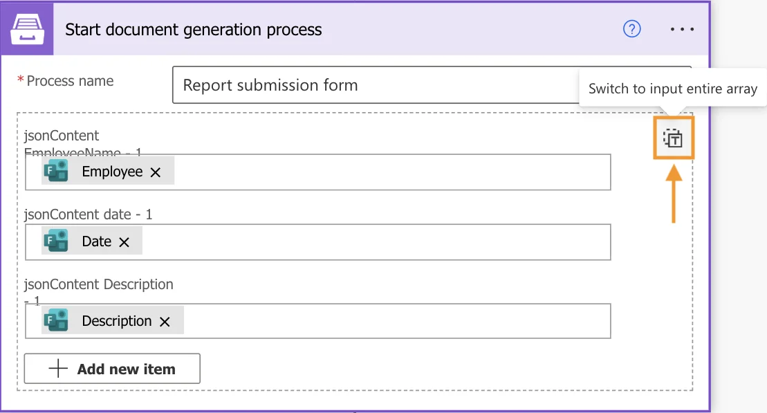 Start document generation process