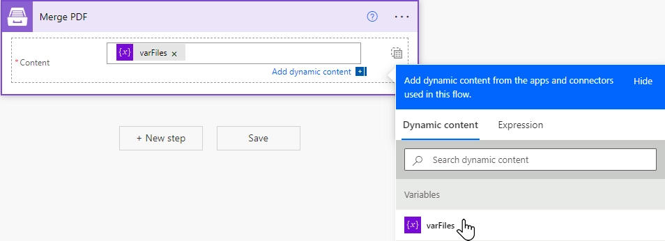 Plumsail Merge PDF - content field