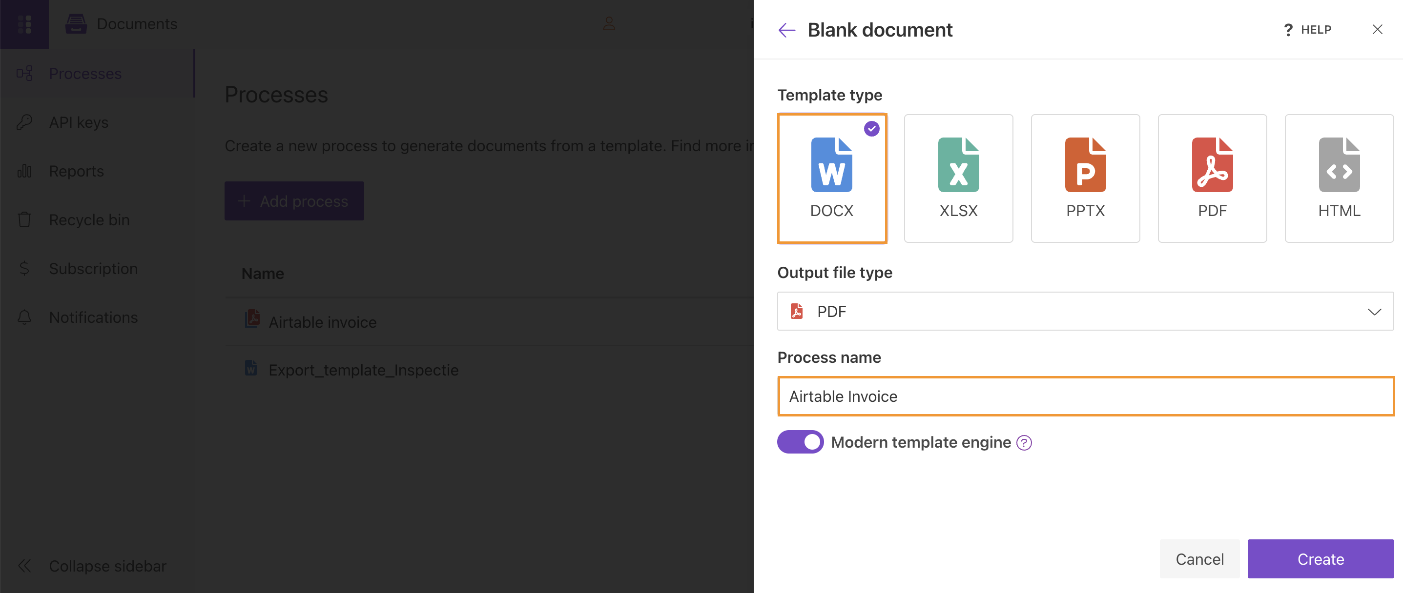 Create Name for New Process