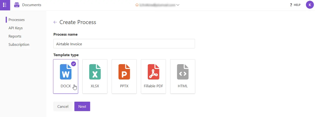 Create Name for New Process