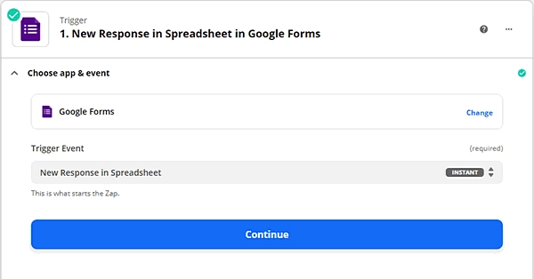 google forms trigger