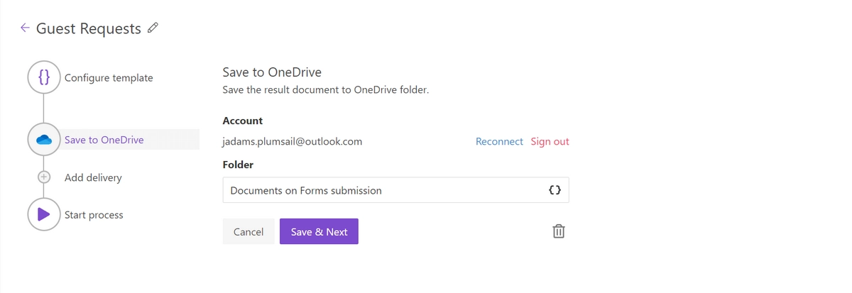 create pdf from template on form submission
