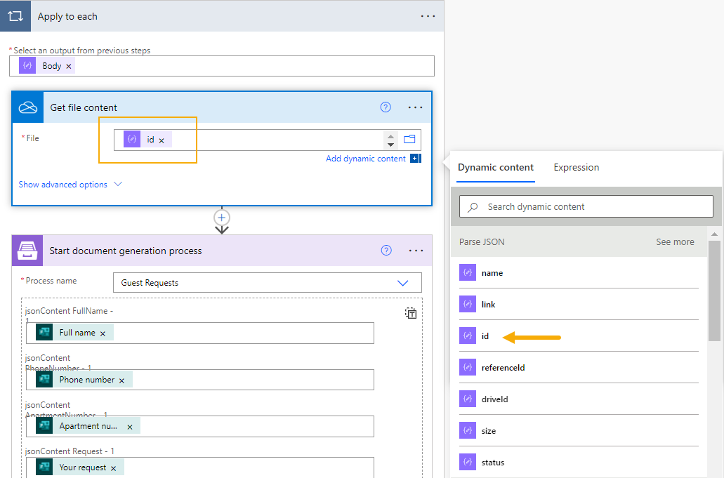 Power Automate flow
