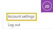 Open account settings