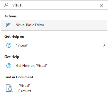 Microsoft Word Visual Basic Editor opened to add a macro for updating the table of contents