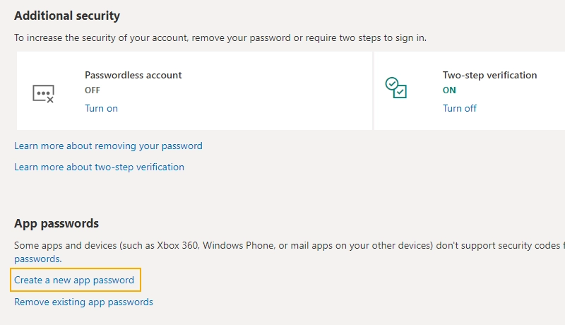 Outlook.com smtp delivery settings