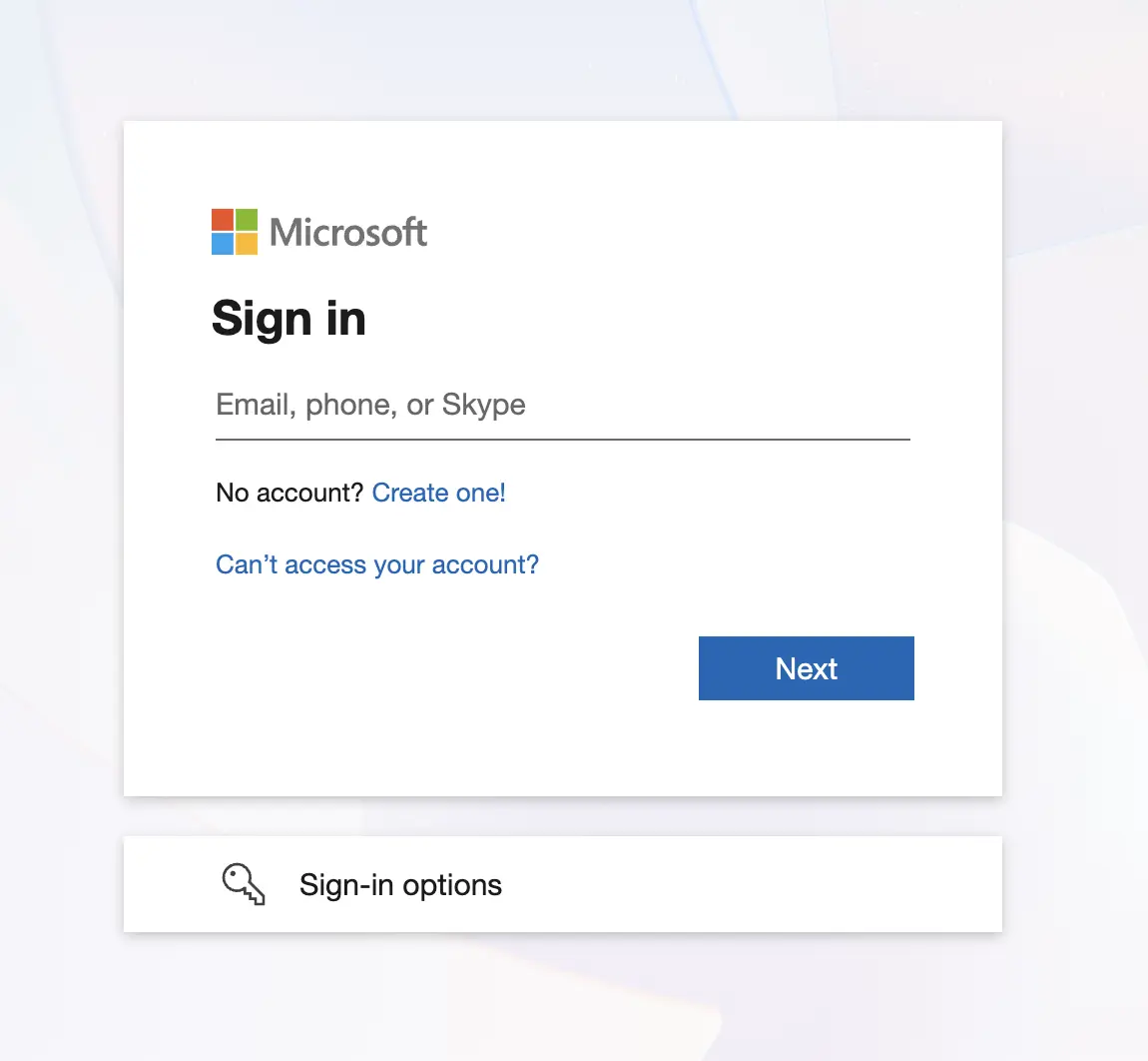 Microsoft account sign in for Outlook delivery