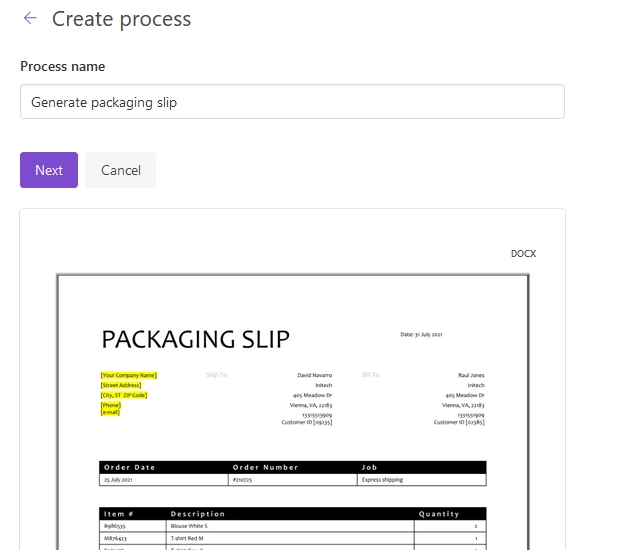 Name and Edit Your Process