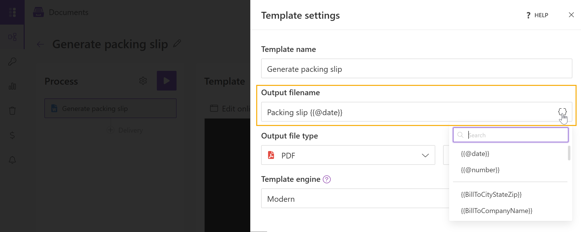 Set Output Filename and Type