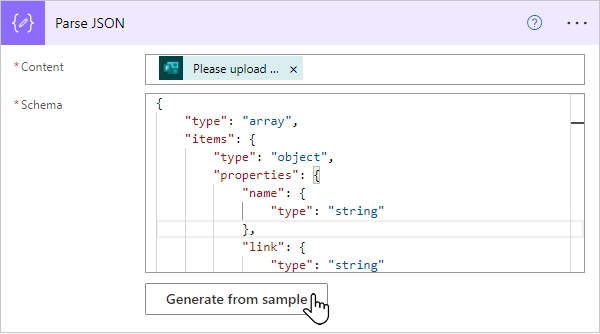 Parse JSON step