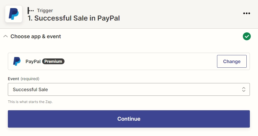 Successful Sale in PayPal