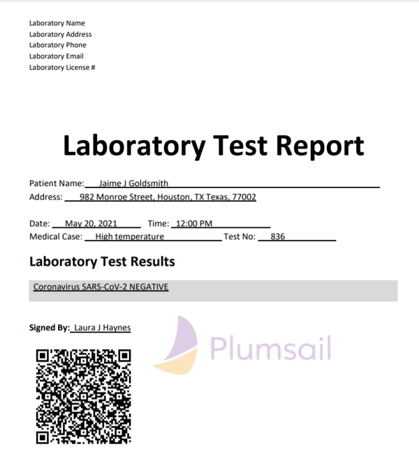 completed pdf document with qr code