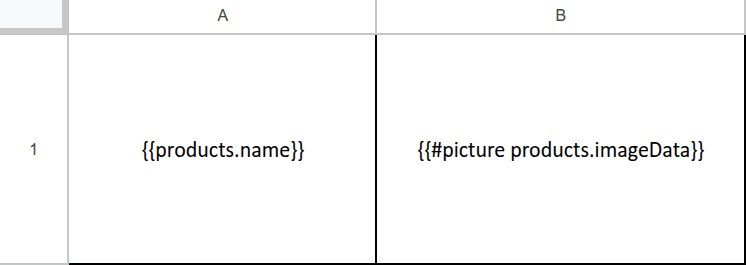 XLSX template using the #picture object operation to insert multiple images