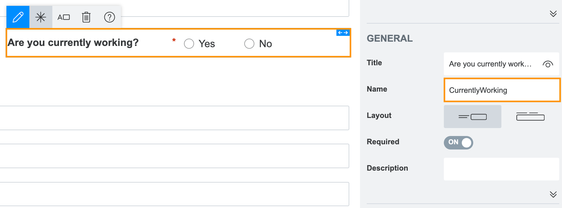 Single Choice field with Yes and No options in Plumsail Forms