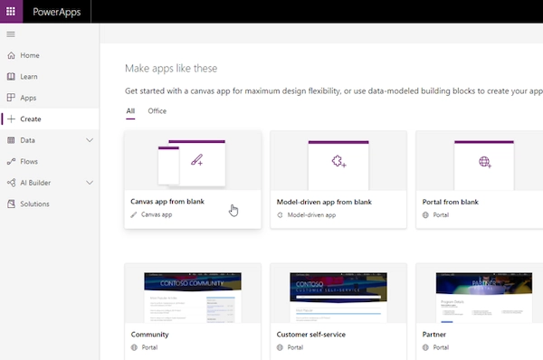 powerapps-create-app