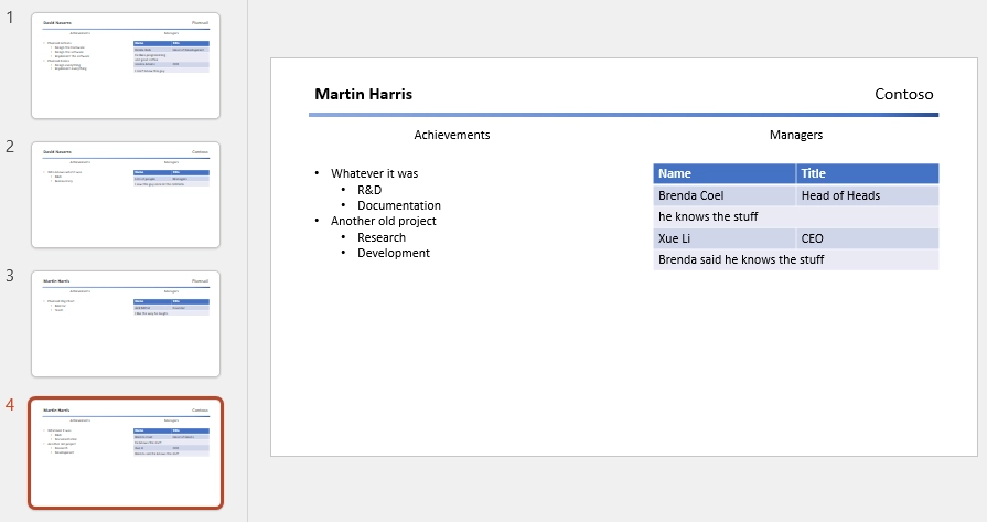 Loops and nesting result