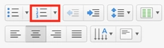 Numbering button