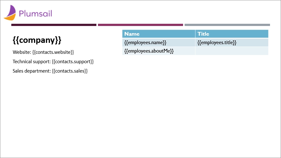 Repeat multiple table rows template