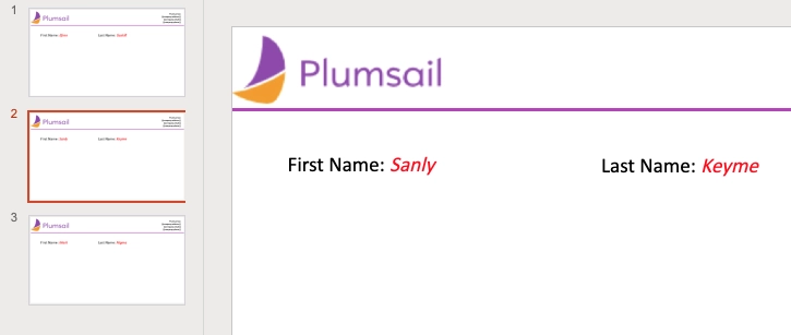 PowerPoint slide dublicate result