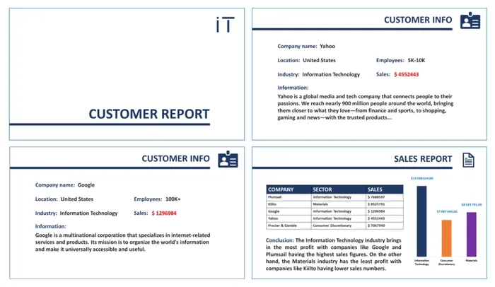 PPTX report from enrich data