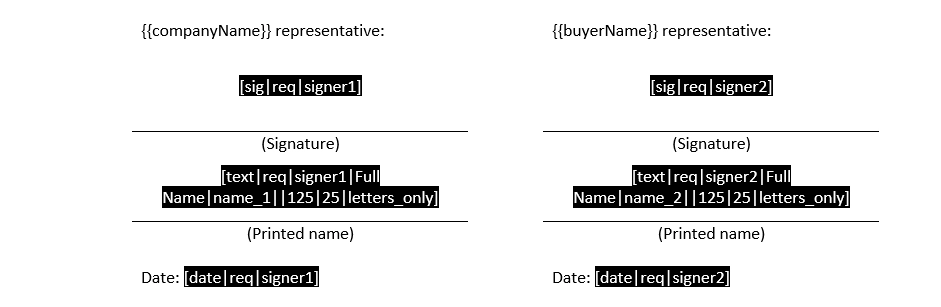 Xodo Sign signature tags