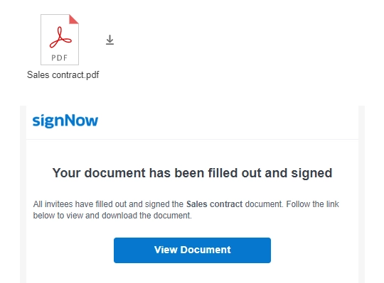 Email notification
