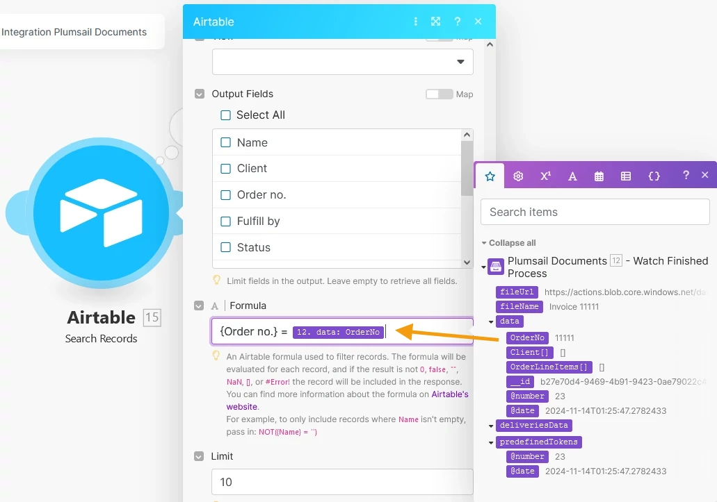 Search records module