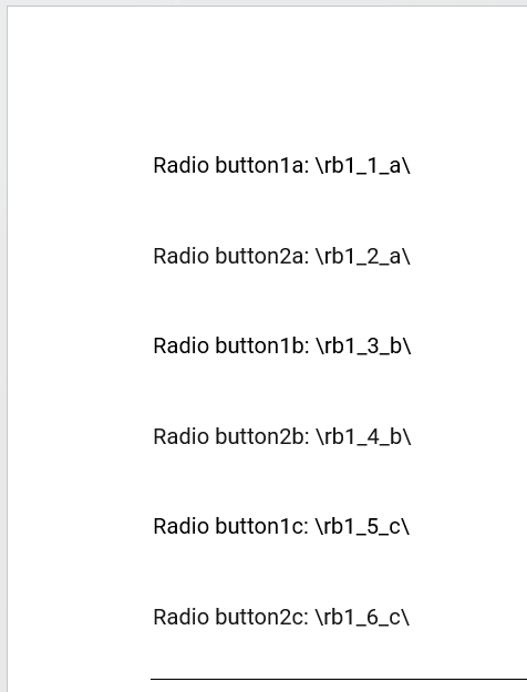 Radio button tag
