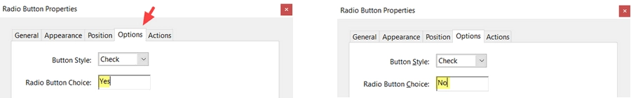 name of radiobutton in PDF form