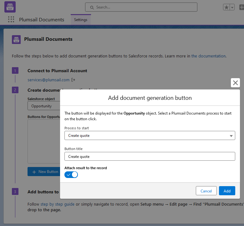 Configure a new button